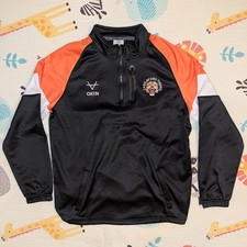 CASTLEFORD TIGERS Oxen Men's Rugby Quarter Zip Track Training Fleece Jacket 2XL