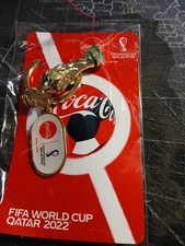 2 X Coca Cola x Qatar Fifa World Cup 2022  Keychain Keyring Gift
