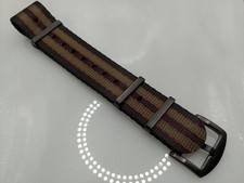 New Quality 22mm Military Vintage Bond Black Green Red Nylon Watch Strap U9