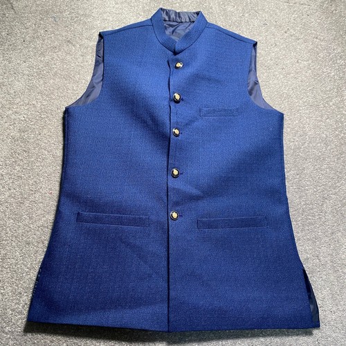 Waistcoat men blue formal - m,