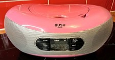 Bush Radio Bluetooth CD Boombox Pink Portable CD-78B-BTFM Player