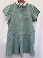 Girls Green Gingham School