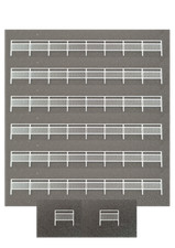 N Gauge Fencing, flat top