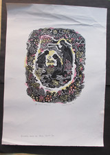 John O'Connor. Nativity.  Artist's Proof, signed, hand-coloured wood-engraving