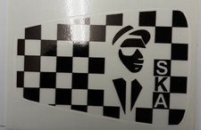 Ska 2Tone check mirror sticker