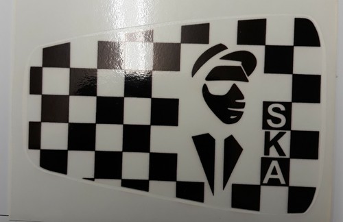 Ska 2tone check mirror - check, sticker