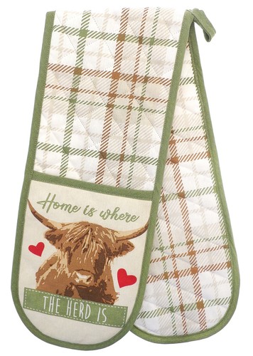 Highland cow double oven - cow,