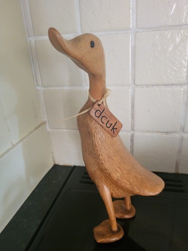Dcuk carved wooden - wooden, duck.