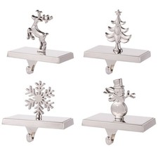Christmas Fireplace Hanger Socks Hanger Hook Mantel Garland Clips Metal Handles