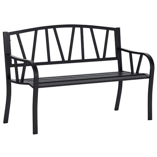 Garden bench metal seater - garden, 2