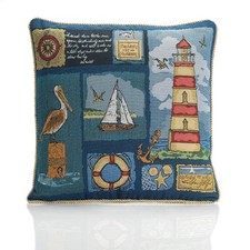 Tapestry Cushion Cover 18"X18" Seaside Owl Cat Fox Square Decor Bed Sofa Pillows