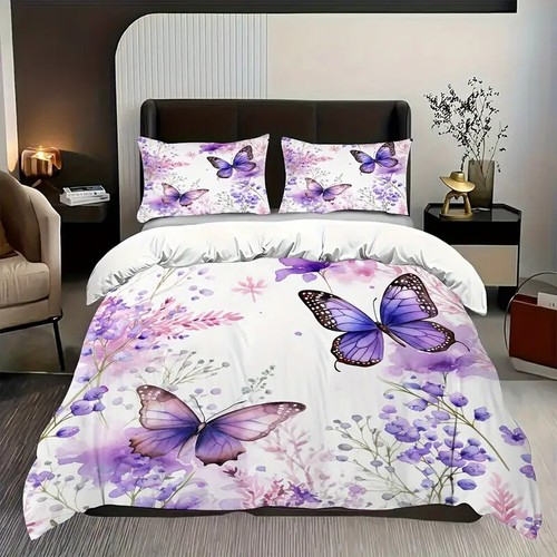 Purple butterfly watercolor - purple,