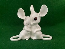 ROYAL OSBORNE WHITE BONE CHINA ORNAMENT ~ MICE FIGURINE MODEL 1404