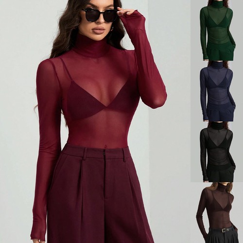Womens ladies high neck - womens,
