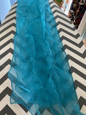 5 Turquoise chair organza sashes for weddings