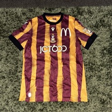 Bradford City Home Shirt - Size XL M Performance RARE Macron JCT600 