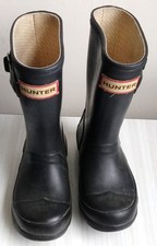 Hunter Kids Black Wellington