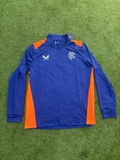 Glasgow Rangers FC Navy Orange Training 1/4 Zip Jumper Top  Size XL BNWT