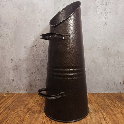 Large hammered coal hod - hammered,
