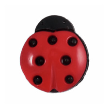 ABC Buttons Ladybird Ladybug Button Nylon Shank 15mm or 18mm