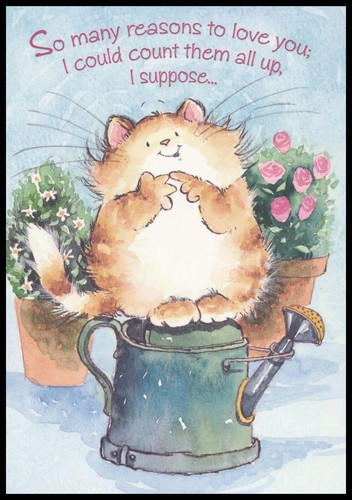 Greeting card cat - card,