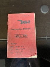 BSA motorbike instruction manual 1938 to 1953