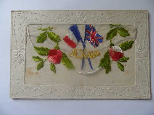 Ww1 silk postcard - ww1, &