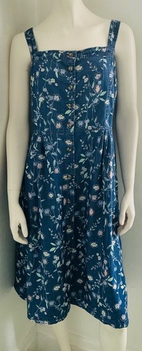 Denim floral strappy sun - denim,