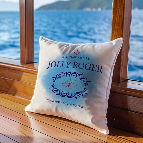 Personalised boat cushion - boat,