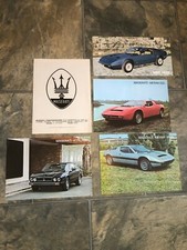 JOB LOT  CLASSIC  CAR MASERATI MERAK SS 2000 KYALAMI INDY 4900 CAR BROCHURES
