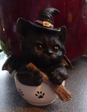 The most cute scary black cat black cat ornament - not just for Halloween - used