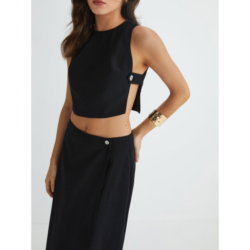 Commense black crop top - top, maxi