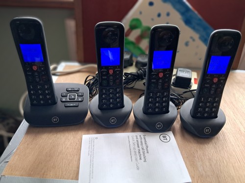 Quad cordless phones answer - phones,
