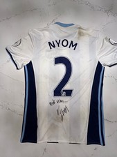 Match Warn SIGNED ALAN NYOM WEST BROMWICH ALBION FC  PREMIER LEAGUE RARE COA