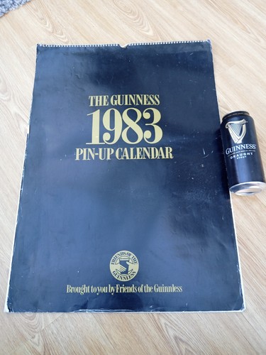 1983 guinness calendar pin - guinness,