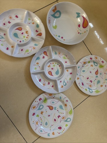 Plastic plates colourful - plastic,
