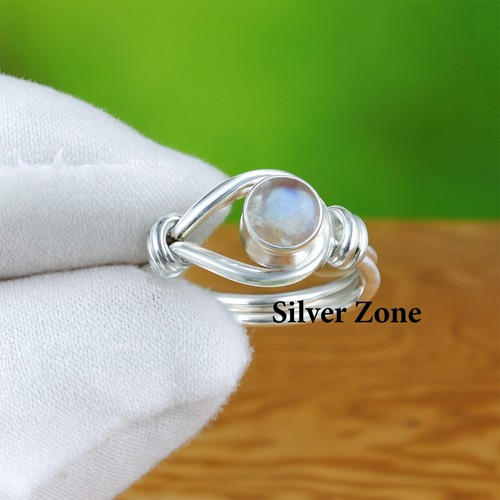 Rainbow moonstone ring 925 - moonstone,