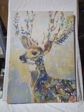 IKEA Pjatteryd Floral Deer Wall Art Print Canvas Set 50x70cm