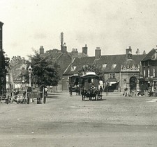 RP SWAFFHAM Market Place GIPSY CARAVANS Superb Animation NORFOLK
