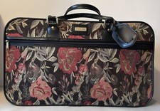 Vintage Salisburys Sterling Tapestry Carpet Floral Travel Bag Large