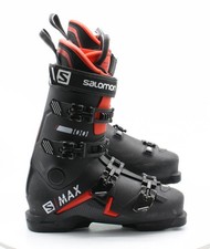 SALOMON S MAX 100 MENS SKI BOOTS UK 8.5-9 MONDO 27-27.5 BLACK RED  RRP £400 AD