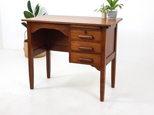 Vintage solid wood desk - desk, /
