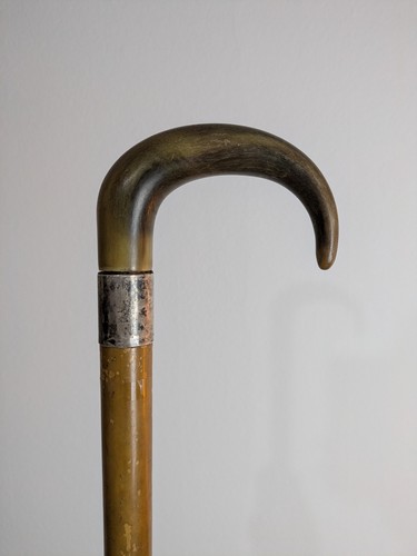 Antique walking stick silver - stick,