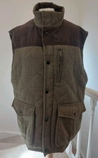 Holland Esquire Tweed Gilet Size 46 VGC Khaki Green. B280