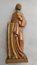 Hand Carved Oberammergau statue of a saint by Alfred O Zwink Church Religious