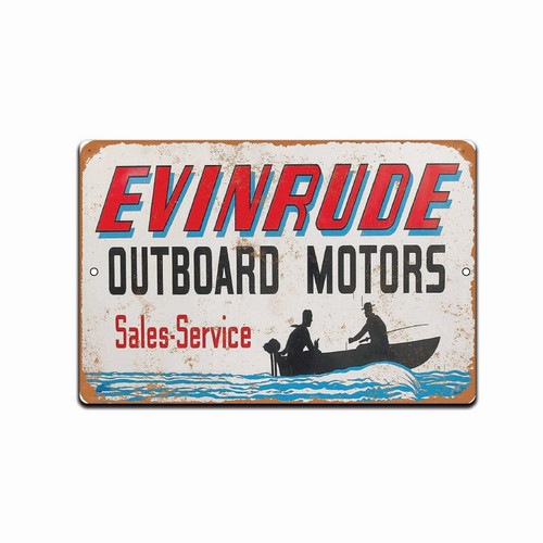 New tin sign - sign, outboard