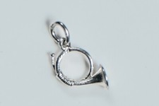 Sterling Silver Bugle French Horn Hunting Vintage Charm/ Pendent