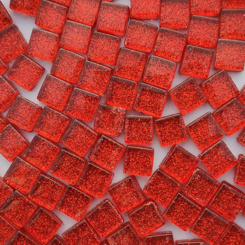 150g glitter square - square, crystal