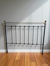 An Antique Style Metal and Brass Headboard ~Delivery Available~