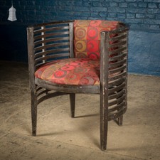 Art Deco Ebonised Tub Chairs from a Hotel in Bombay [No. 3]